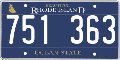 RI license plate 751363