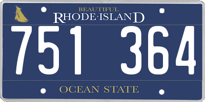 RI license plate 751364