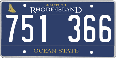 RI license plate 751366