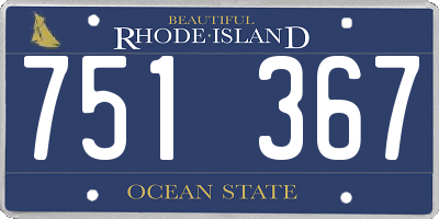 RI license plate 751367
