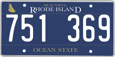 RI license plate 751369
