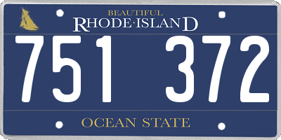 RI license plate 751372