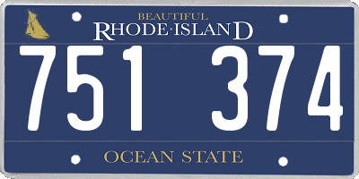 RI license plate 751374