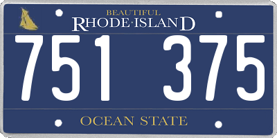 RI license plate 751375