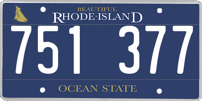 RI license plate 751377