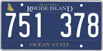 RI license plate 751378