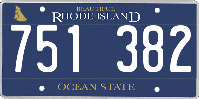 RI license plate 751382
