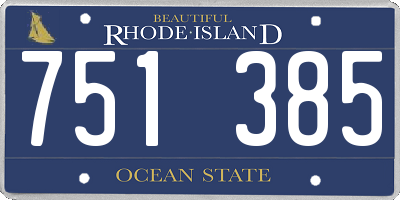 RI license plate 751385