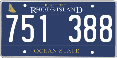 RI license plate 751388