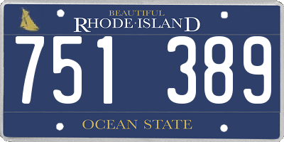 RI license plate 751389