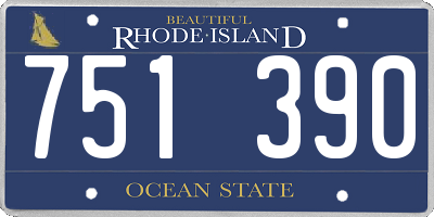 RI license plate 751390