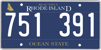 RI license plate 751391