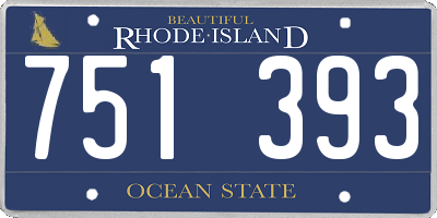 RI license plate 751393