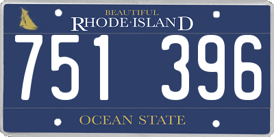 RI license plate 751396