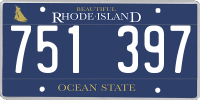 RI license plate 751397