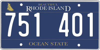 RI license plate 751401