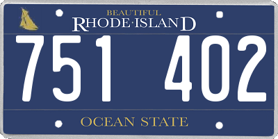 RI license plate 751402