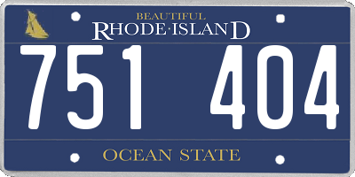 RI license plate 751404
