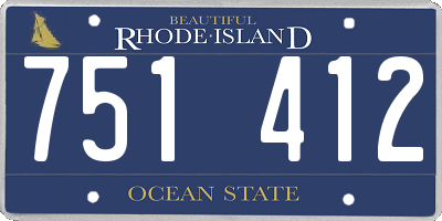 RI license plate 751412