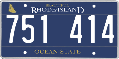 RI license plate 751414