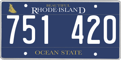 RI license plate 751420