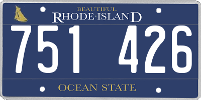 RI license plate 751426