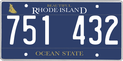 RI license plate 751432