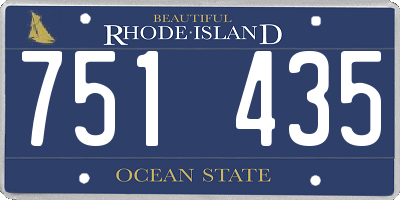 RI license plate 751435