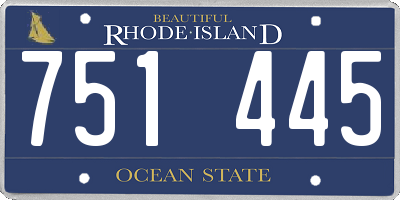 RI license plate 751445