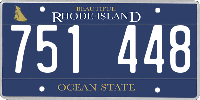 RI license plate 751448