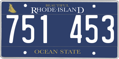 RI license plate 751453