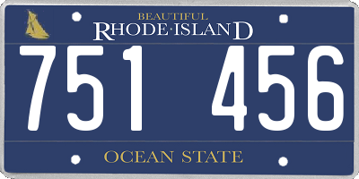 RI license plate 751456