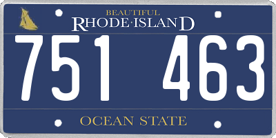 RI license plate 751463