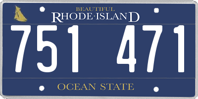 RI license plate 751471