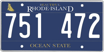 RI license plate 751472