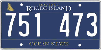 RI license plate 751473