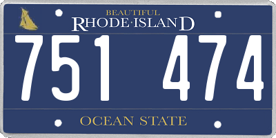 RI license plate 751474