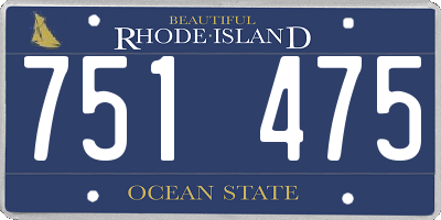 RI license plate 751475