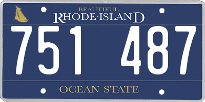 RI license plate 751487