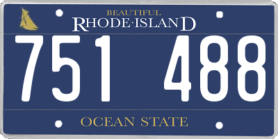 RI license plate 751488