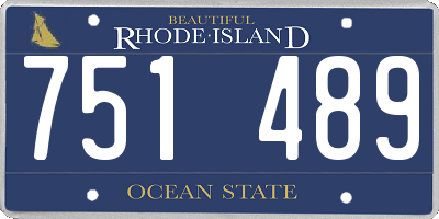 RI license plate 751489