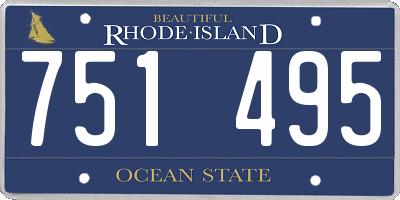 RI license plate 751495