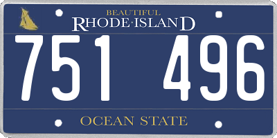 RI license plate 751496