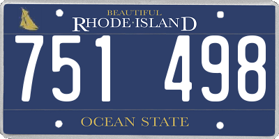 RI license plate 751498