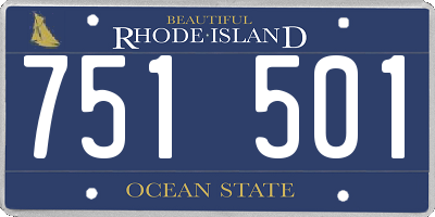 RI license plate 751501