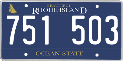 RI license plate 751503