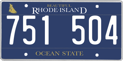 RI license plate 751504