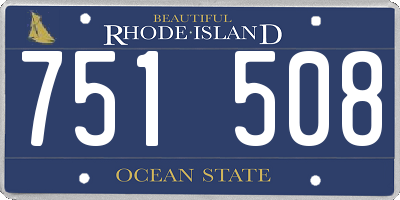 RI license plate 751508