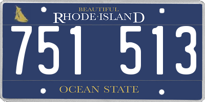 RI license plate 751513