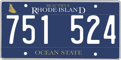 RI license plate 751524